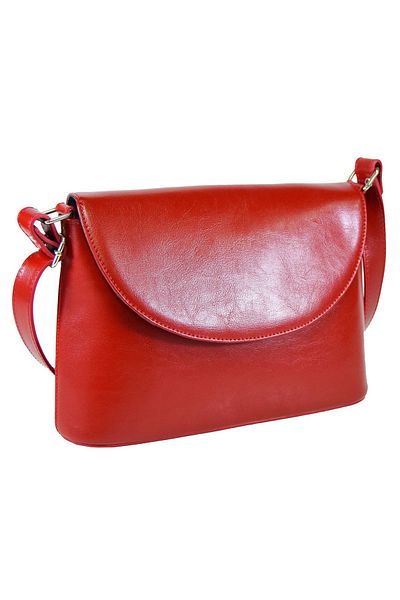 Magazinul de genti Women's genuine leather bag, model 229, Red