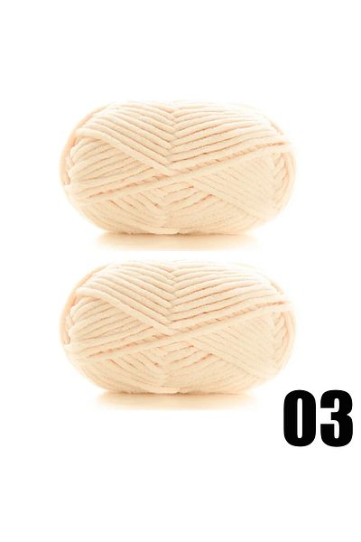 Choice 2pcs 03 2pcsX50g Thick Velvet Yarn Handmade DIY Knitting Yarn Wool Line Scarf Hat Soft Chenille Yarn