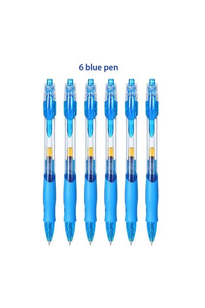 Choice 6 Blue pen 13/30pcs Retractable Gel Pens Set Black/Red/Blue Ink Ballpoint for Writing Refills Office