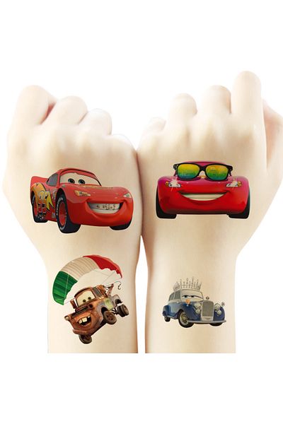 Miniso Random 2Pcs Random 2pcs Disney Cartoon Anime Cars Boys Childer Temporary Tattoo Body Art Tattoo Stic