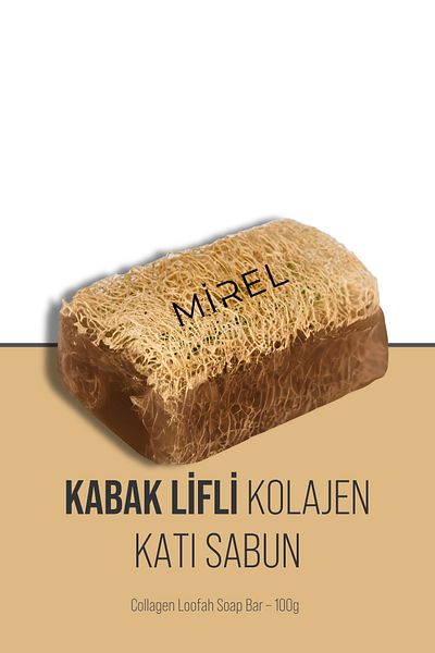 MİREL KOZMETİK Natural Pumpkin Fiber Collagen Soap - Pumpkin Fiber Aloe Vera Soap - Exfoliating Effect