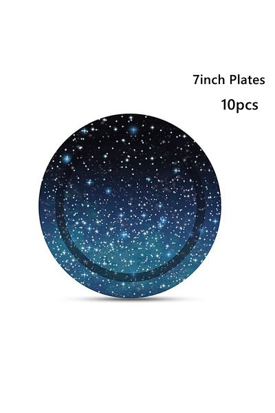 Choice Dark Khaki Disposable Starry Sky Theme Tablecloth Adult Children Birthday Party Decoration Starry Ri