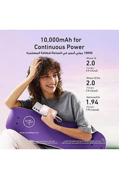 Anker Zolo Power Bank, 10,000mAh 30W High-Speed Portable Charger with Built-In USB-C Cable