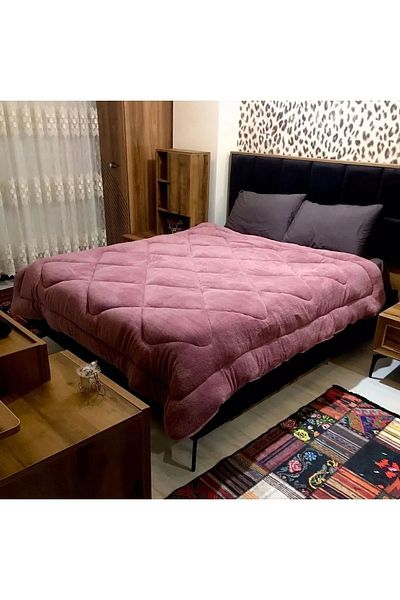 DENİZLİ ÇEYİZ 195X215 Double Wellsoft Quilt Dried Rose
