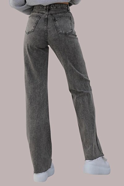 Livik Danielle Young Girl Smoked High Waist Lycra Comfortable Wide Leg Jeans