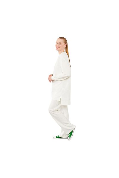 Levidor Text Detailed Double Color Sweat Suit