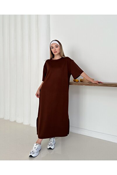 verabelle Women's Stylish and Comfortable Oversize Modal Dress with Side Slits