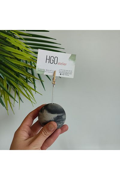 Hgo Atelier Dark Crocodile Mouth Ball Note Holder
