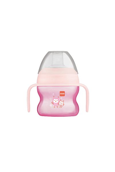 Diamond Mama Mam Educational Pink Baby Girl Sippy-Free Drinking Cup 150 ml 4+