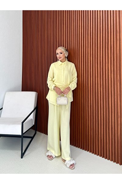 Melike Tatar Tied Linen Suit 32-2375