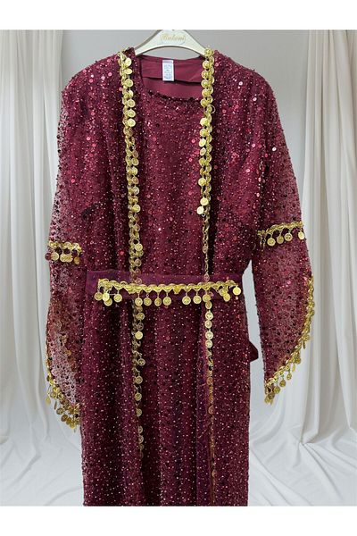 1 moda Традиционна детска сватбена рокля с колан и къна
