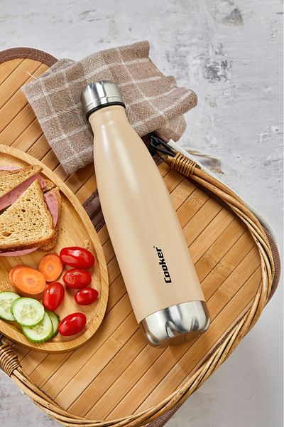 Cooker ترمس مزدوج الطبقة من الفولاذ المقاوم للصدأ 500 مل (شاي قهوة نزهة تخييم في الهواء الطلق مكتب فندق مقهى مدرسة)