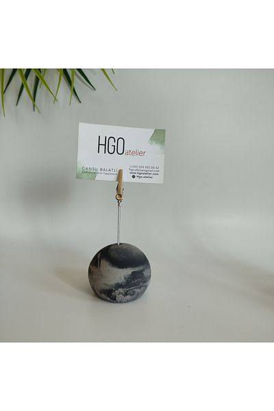 Hgo Atelier Dark Crocodile Mouth Ball Note Holder