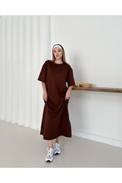 verabelle Women's Stylish and Comfortable Oversize Modal Dress with Side Slits