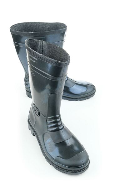 GEZER Men's Short Pvc Waterproof Work Boots with Thin Lining Inside