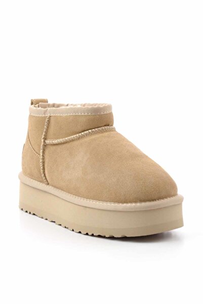 Hush Puppies Γυναικείες μπότες & μποτάκια μπεζ από γνήσιο δέρμα Hp 0144094302