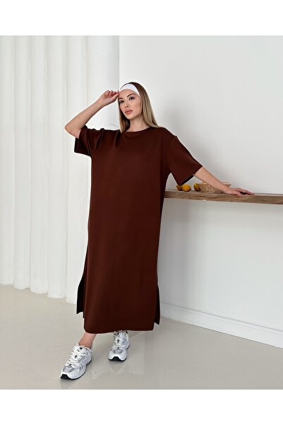 verabelle Women's Stylish and Comfortable Oversize Modal Dress with Side Slits