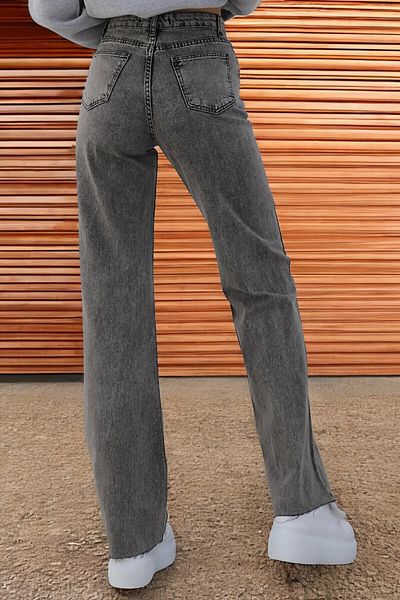 Livik Jade Young Girl Smoked High Waist Lycra Wide Leg Jean