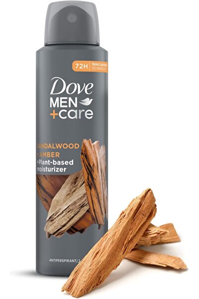 Dove Men+Care Antiperspirant Spray, Sandalwood & Amber, Natural Moisturizer, 72h, 150 ml