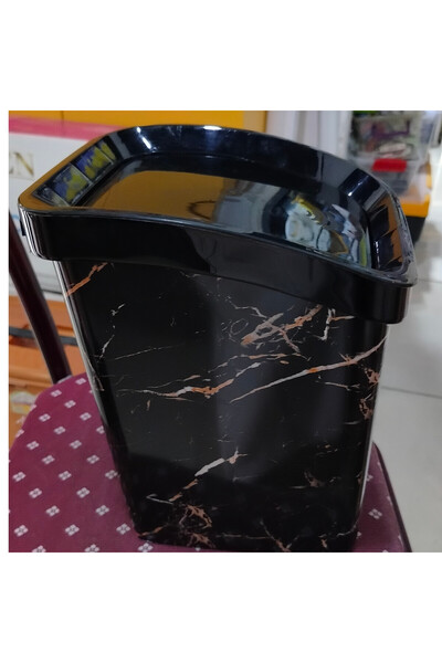 abnturk 5 Litre Mermer Desenli çöp Kovası