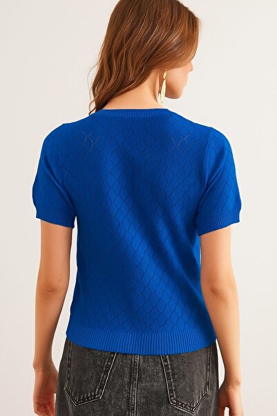 Marvine Tricotaj cu mânecă scurtă cu model pentru femei tricou