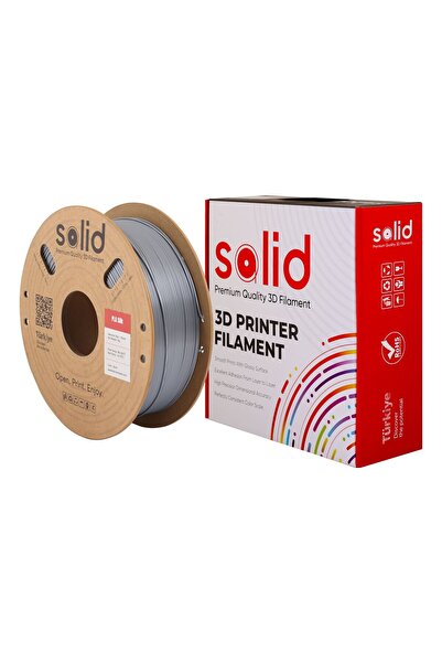 Solid Filament Solid Gümüş Silk PLA Filament 1.75mm - 1Kg