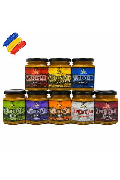 ApiCocktail Pachet ApiCocktail® - 8 x 225g cocktail-uri apicole pentru cresterea imunitatii