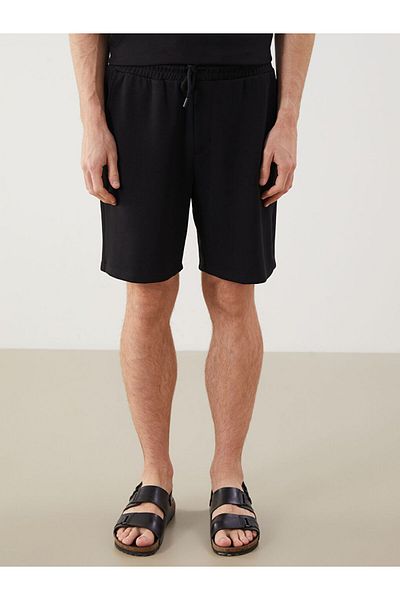 LC Waikiki Μαύρο ανδρικό σορτς Standard Fit