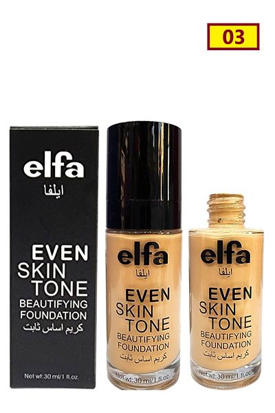 ELFA Long-lasting foundation that evens out skin tone, gives the skin a dreamy and radiant touch, 30 ml, Separator 03