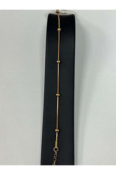 VLDORO Steel Bracelet with Gold Color, Stone Detail
