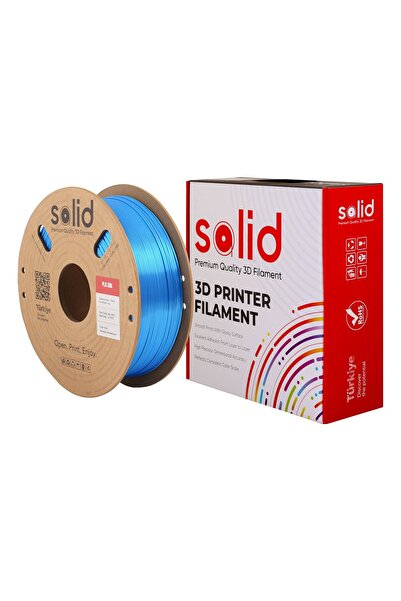 Solid Filament Solid Mavi Silk PLA Filament 1.75mm - 1Kg