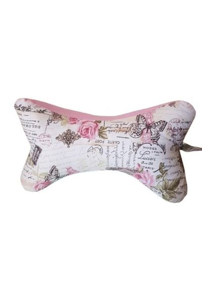 MAGIC DECO WORLD La vie en rose decorative pillow, with ergonomic design for relaxation, reading, traveling