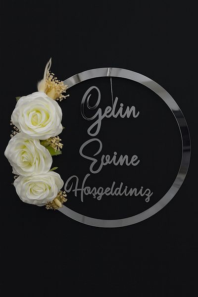 Evsay Transparent Plexiglass Welcome to the Bride or Groom's Home Door Ornament Wall Ornament Table Decor