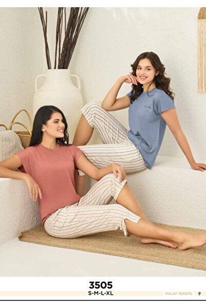 NightLove Short Sleeve Emp Capri Suit