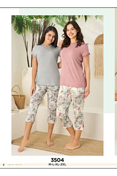 NightLove Short Sleeve Emp Capri Suit