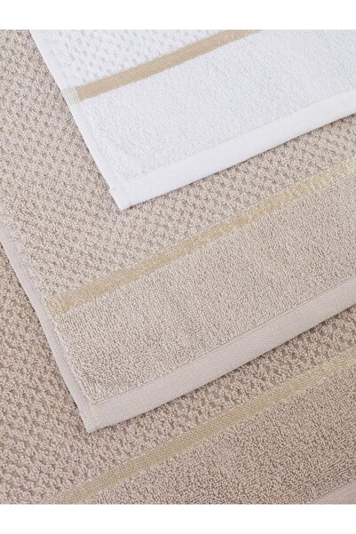 LC Waikiki Біла бавовняна рушник з вишивкою, 3 шт., 30x50 см (W3)