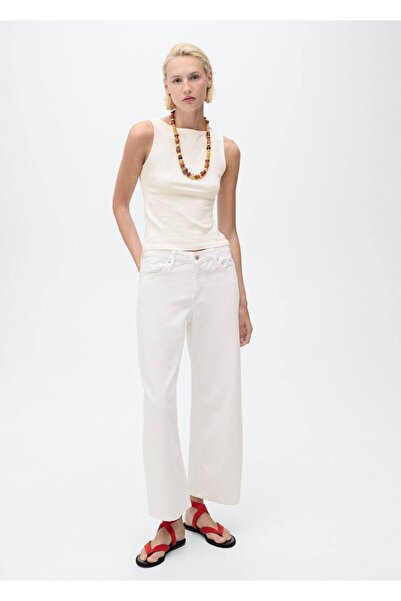 MANGO Woman Düz pamuklu askılı top