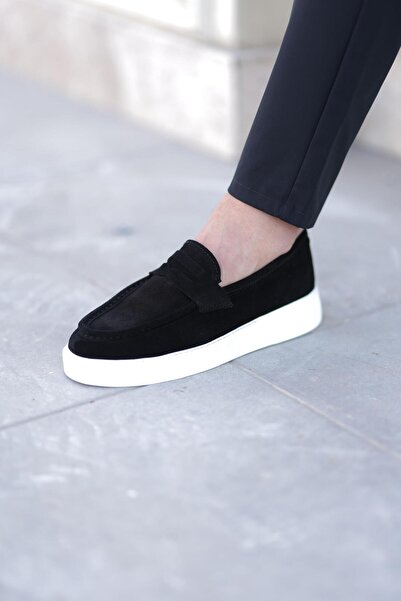 Serhat Özköroğlu LFR-F083-1 SUET MERDANE AYAKKABI Siyah