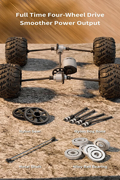 oyuncakgidiyor 50 KM Hız Yapan Metal iç Aksam RC Araba 2.4GHz Şarjlı Uzaktan Kumandalı Araba