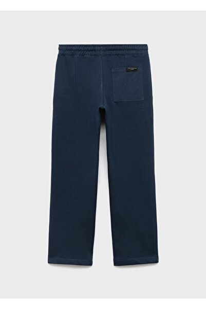 MANGO Kids İpli pamuklu jogger pantolon