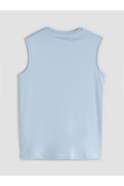LC Waikiki Ανδρικό αμάνικο μπλουζάκι με στάμπα New Season Crew Neck - S5QL03Z8
