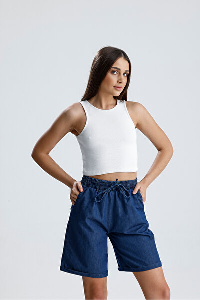 VOSSAX Copy - Women's Pleated High Waist Buttoned Flexible Mini Jeans Skirt with Lyras