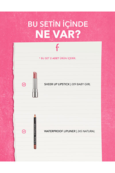 Flormar Shinny Nude 2'li Ruj&Dudak Kalemi Seti