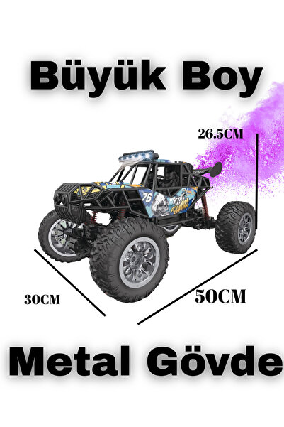 Boratila Toys 2.4 Ghz 7.4 V Çok Büyük Boy Metal Gövde 50 Cm Hızlı RcOfRoad Araba