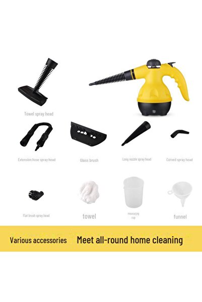 DLC Handheld Steam Cleaner – ,6-in-1 Multipurpose Cleaning Kit for Kitchen, Gap, Windows & Garments
