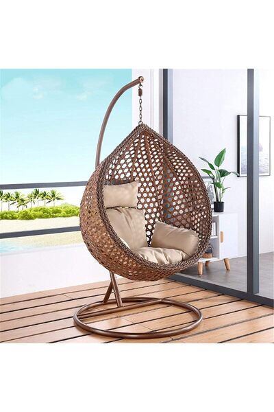 Generic Outdoor Comfortable Swing Chair Nordic Home Balcony Hanging Basket Wicker Chair Swing Leisure Bird's