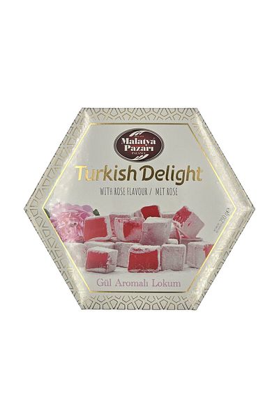 Malatya Pazarı Traditional Turkish Delight – Vegan, Made in Türkiye, 250g - Rose