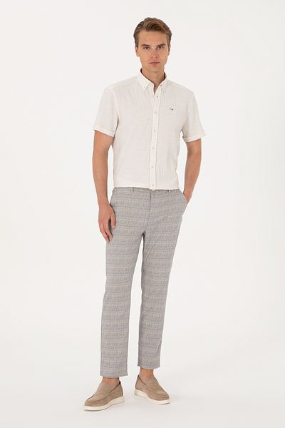 U.S. Polo Assn. Men's Blue Canvas Trousers 50300438-Vr036