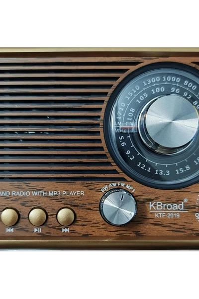 KBROAD KTF Radio - 2019 with Rechargeable Battery and Light, Support USB/TF AM/FM/SW.