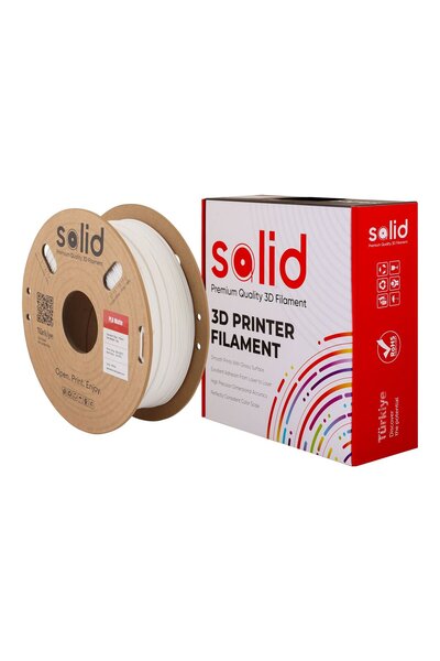 Solid Filament Solid PLA Matte Beyaz Filament 1.75mm - 1Kg
